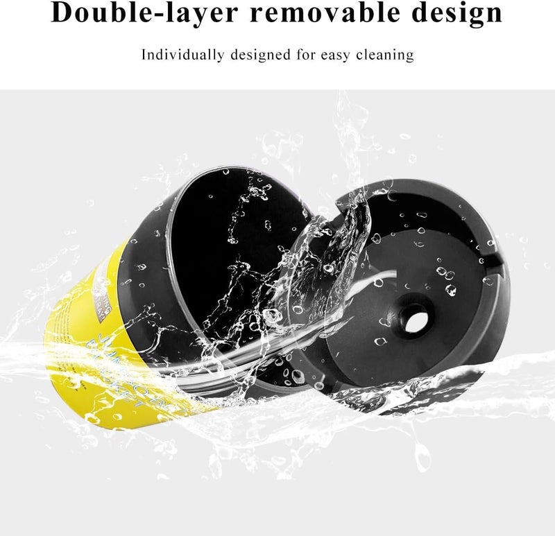 NYTKL Car Ashtray, Plastic Portable Smokeless Self-Extinguishing Vehicle Cigarette Trash Can Ash Tray, Universal Windproof Butt Bucket Ash Holder Organizer for Car Cup Holder (Black) - Image 5